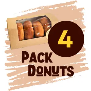 Caja de 4 Donut SIN GLUTEN Y SIN LACTOSA
